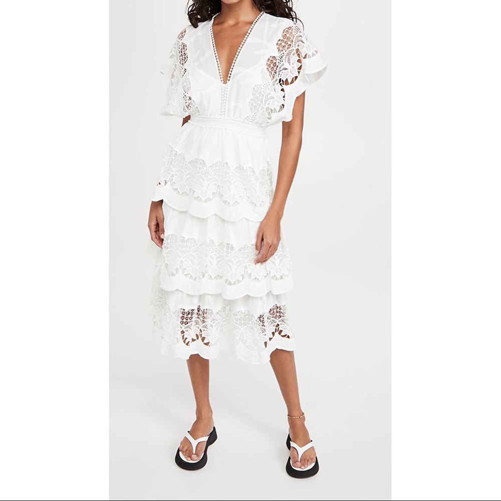 NWT FARM Rio Richelier Midi Dress - Picture 7 of 7